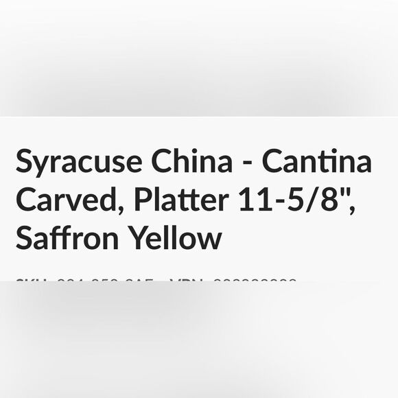 Syracuse USA Oval Plate Serving Platter Sunny Saffron Yellow Orange Heavy China - Picture 12 of 14